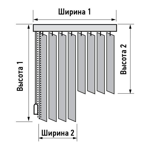 Мультифактурные вертикальные жалюзи в персиковых тонах. Вертикальные тканевые жалюзи коллекция Лайн II, цвет Персиковый, артикул 100100-4221 01