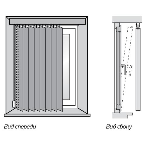 Мультифактурные вертикальные жалюзи в персиковых тонах. Вертикальные тканевые жалюзи коллекция Лайн II, цвет Персиковый, артикул 100100-4221 04