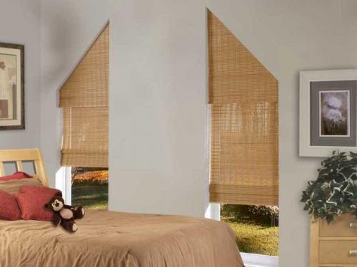 Жалюзи на косые окна. Шторы, жалюзи, карнизы на треугольные окна