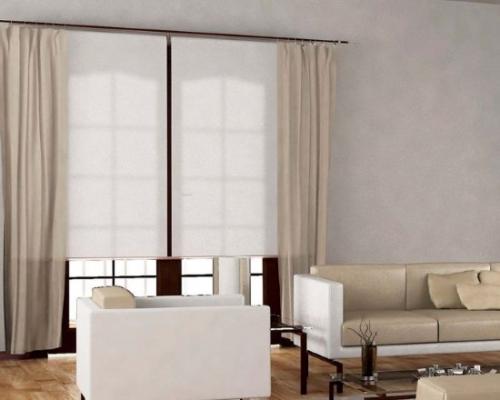 Крепление рулонных штор к стене (потолку)