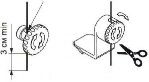 Рулонные шторы с направляющей леской. Как установить рулонные шторы с леской. Установка лески для рулонных штор (рулонки).