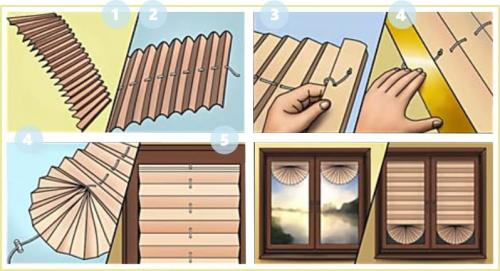 Как сделать жалюзи из бумаги. Делаем жалюзи за 1 вечер: 3 мастер-класса для творческих и находчивых
