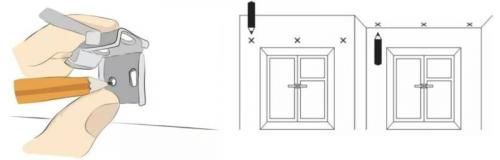 Методы крепления жалюзи к пластиковым окнам без сверления. К стене над проёмом