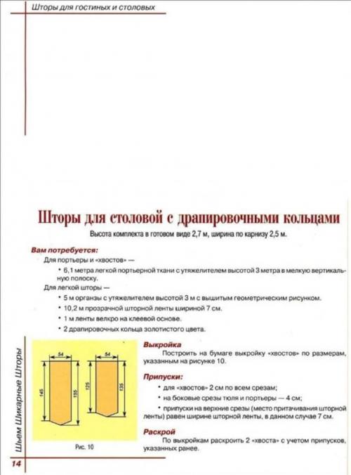 Выкройки штор своими руками. Выкройки штор — инструкция, как сшить шторы своими руками. Пошаговое руководство + мастер-класс (150 фото новинок дизайна)