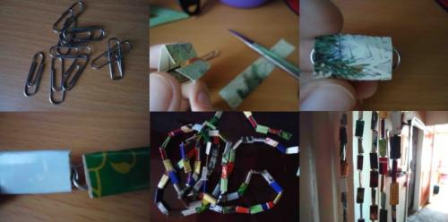 Шторы из открыток ссср. Делаем шторы из скрепок и открыток