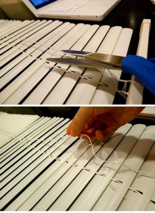 Римские шторы своими руками без шитья. Римские шторы из жалюзи без шитья